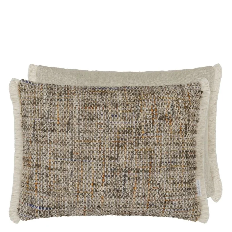 Adjustable Pillows for Customized ComfortPradelles Zinc  Textured Weave Throw Pillow by Designers Guild