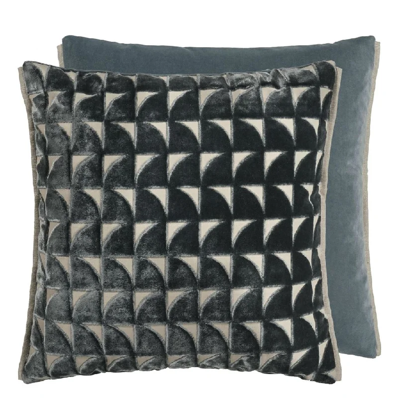 Silk Pillows for Smooth Skin and HairMarquise Graphite Velvet Throw Pillow by Designers Guild