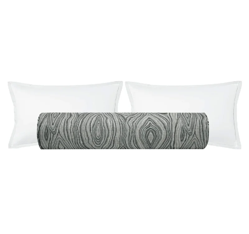 Bolsters for Tarot Reading Spaces to Add a Cozy VibeTHE BOLSTER :: AGATE LINEN PRINT // GRAPHITE