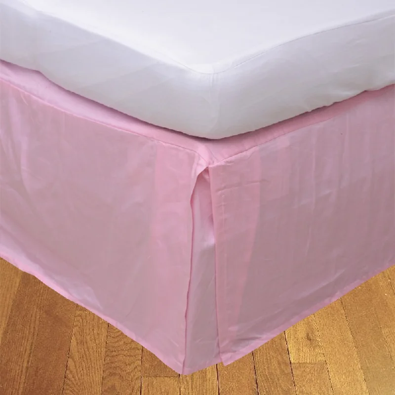 Bed skirts for water beds to give them a more traditional look9 Inch Drop Bed Skirt Pink Solid Egyptian Cotton 1000TC