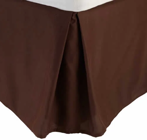 Bed skirts for beds with a square frame9 Inch Drop Bed Skirt Solid Chocolate Egyptian Cotton 1000TC