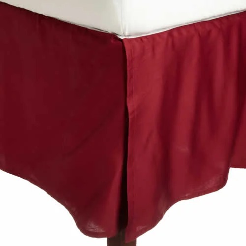 Bed skirts for beds with a canopy frame9 Inch Drop Bed Skirt Dark Red Egyptian Cotton 1000TC