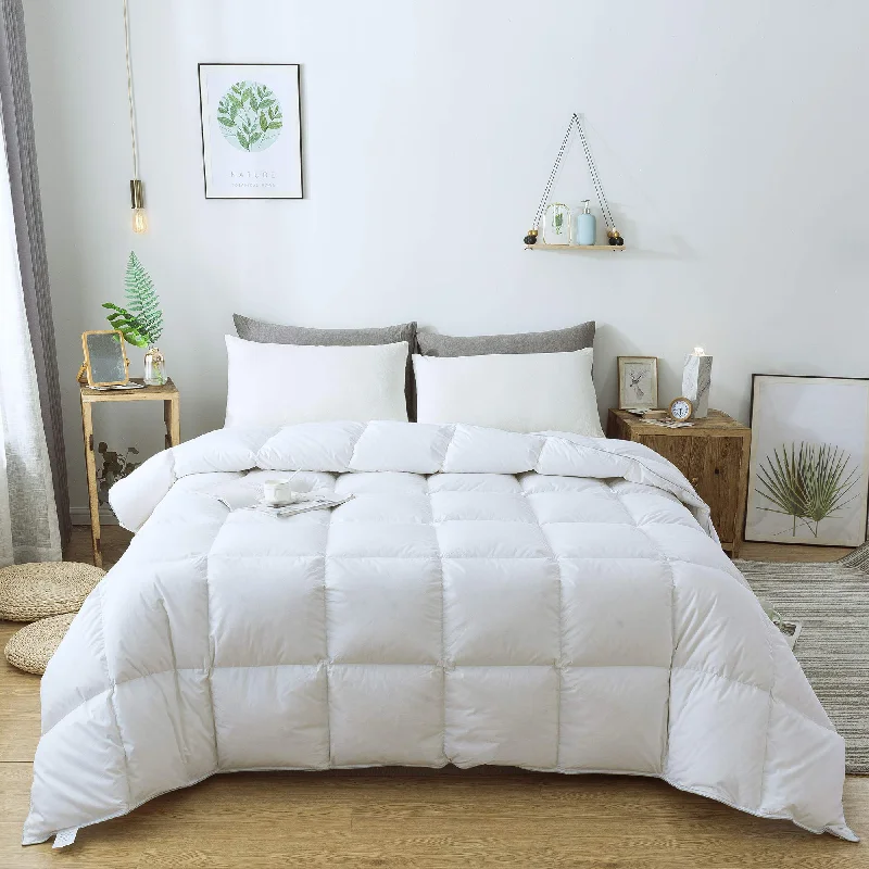 Bamboo - fiber - filled comforters with antibacterial and breathable qualitiesGoose Feathered Soft Plush Bedroom Down Comforter