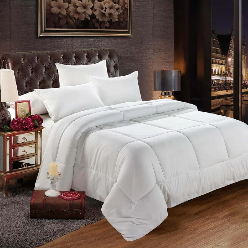 Microfiber - filled comforters that are lightweight and easy to care forAll Season Medium Weight 100% Cotton 300 Thread Count Down Alternative Comforter