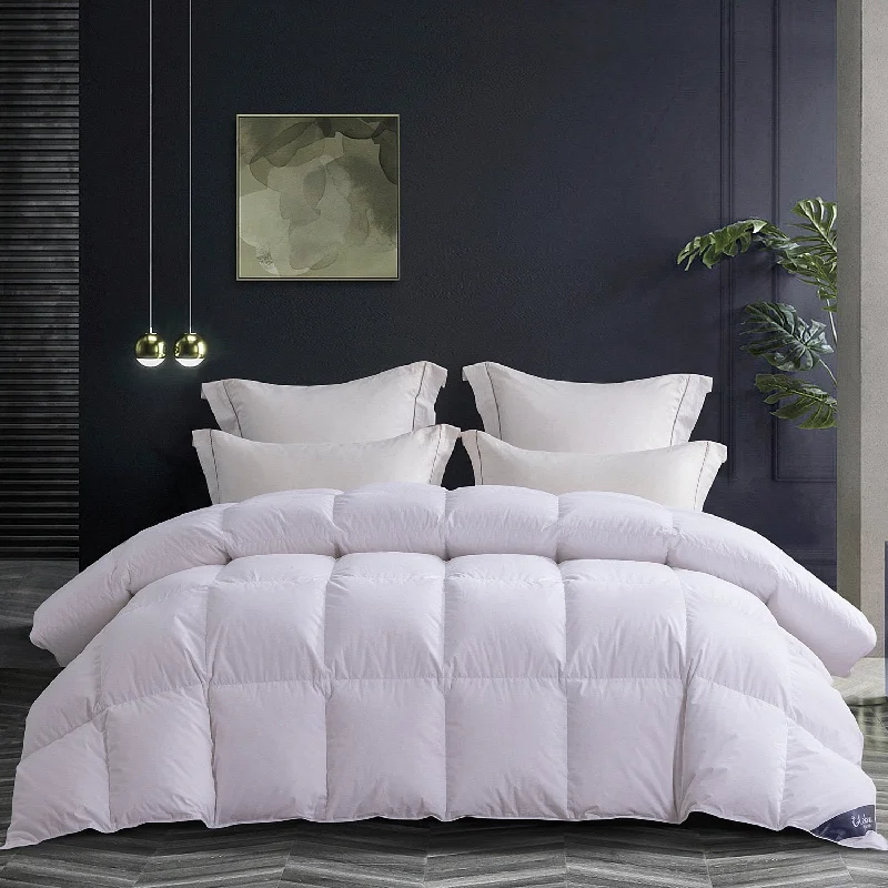 Goose down comforters known for their superior quality and insulationGlobon Fusion All Season Down Comforter