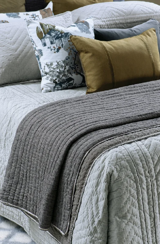 Duck down comforters with a softer feel and good warmth retentionappetto charcoal coverlet