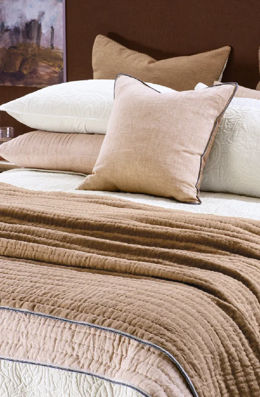 Goose down comforters known for their superior quality and insulationAppetto Sepia Coverlet