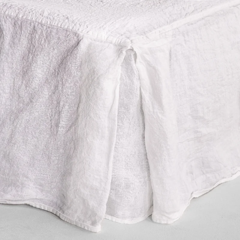 Bed skirts for beds with a square frameBasix Linen Bed Skirt/Valance - Ayrton