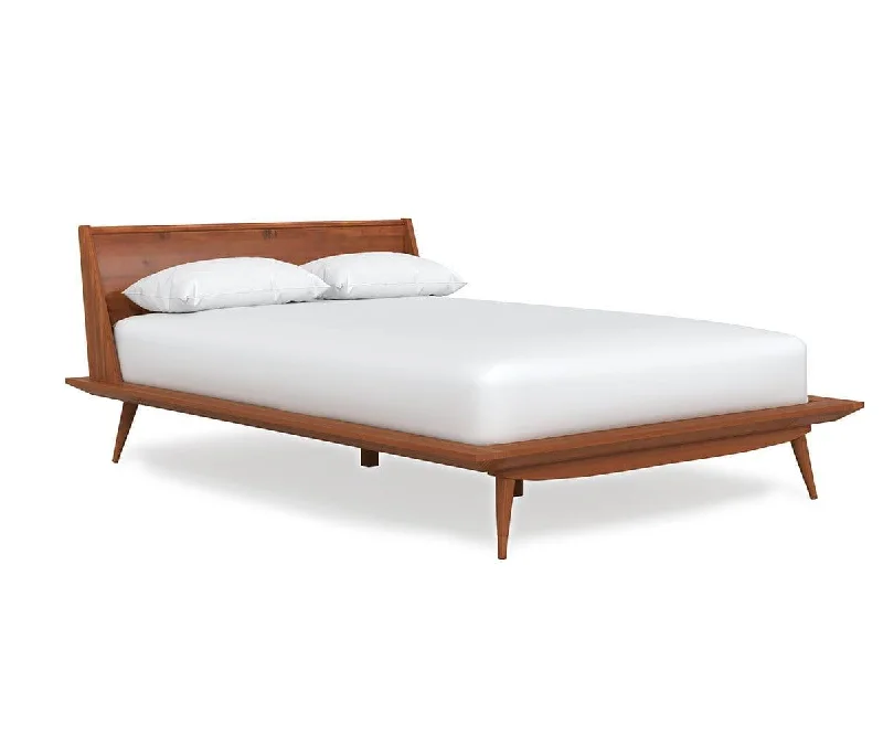 Natural latex and organic cotton blend mattressesBolig Bed - Light Walnut Stain