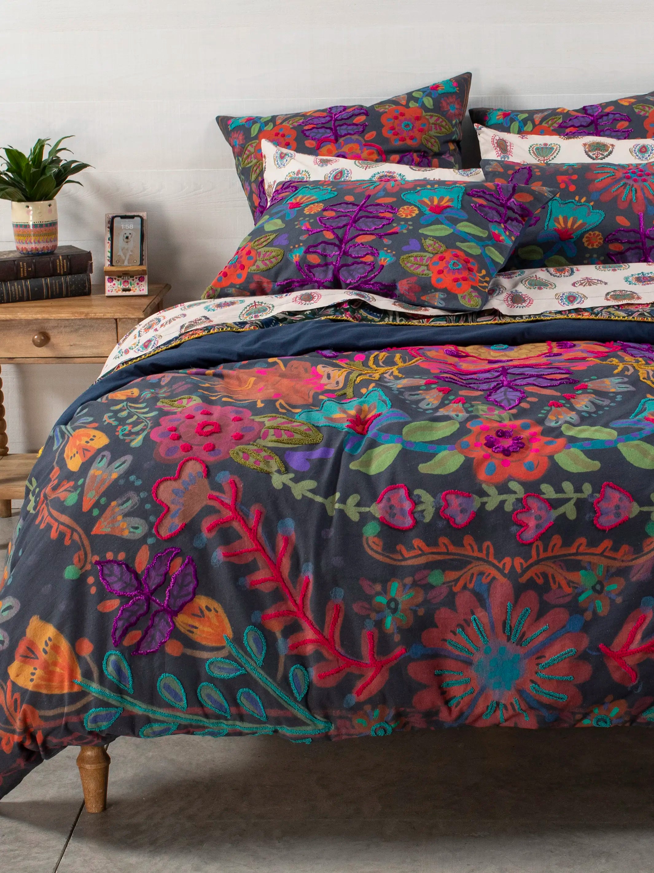 Wrinkle - resistant duvet covers for a neat and tidy lookCatalina Cotton Duvet Cover - Midnight Garden