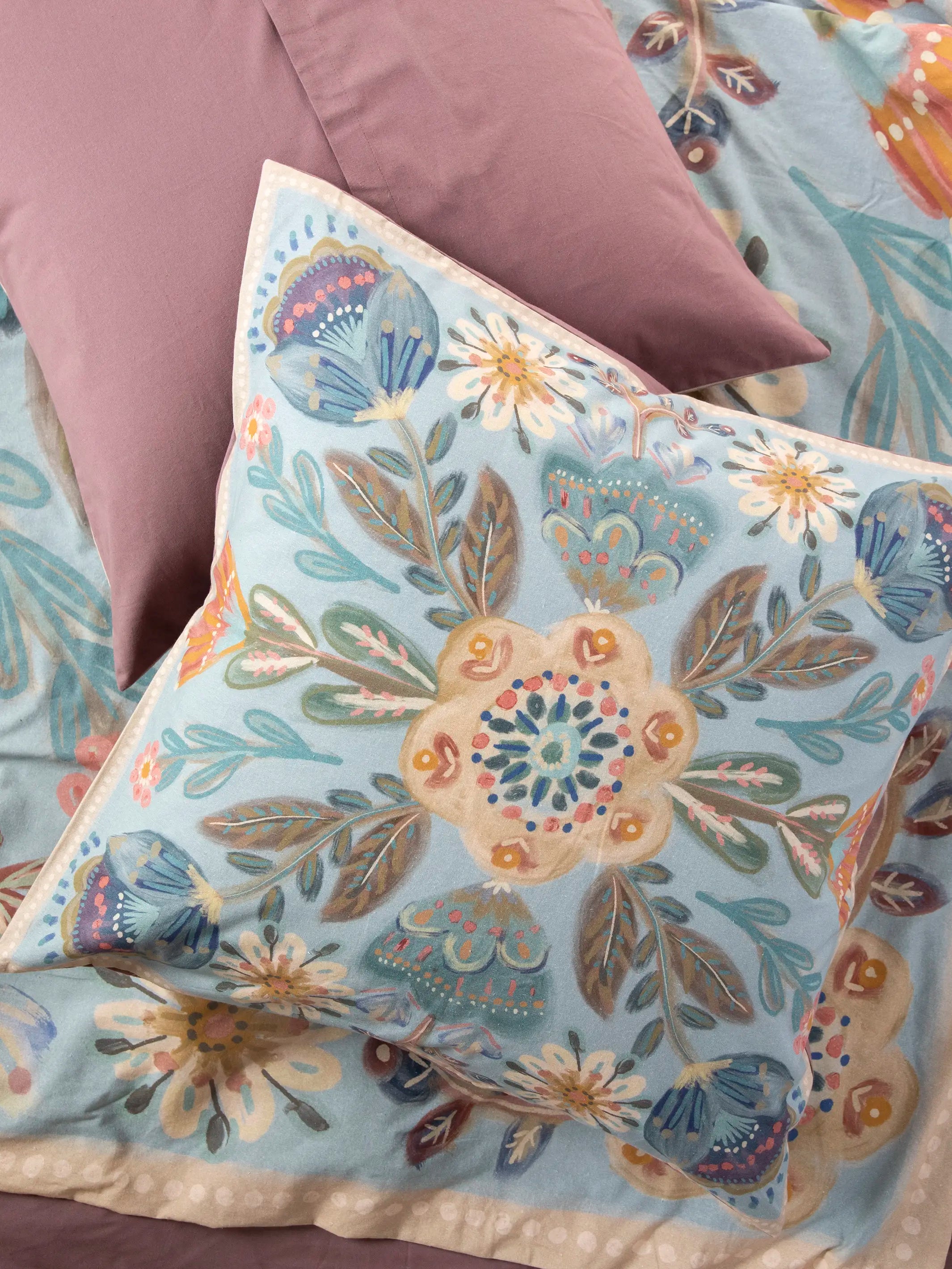 Abstract - designed duvet covers to add an artistic flair to the bedroomCatalina Cotton Euro Sham - Blue Mandala