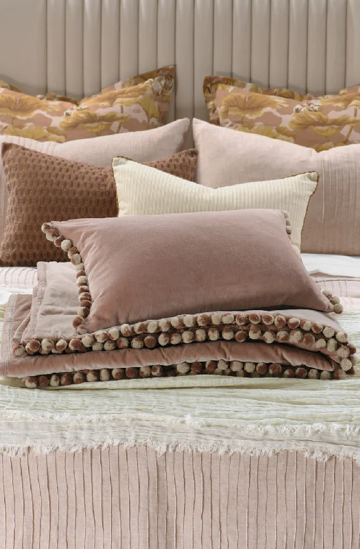 Microfiber - filled comforters that are lightweight and easy to care forcerchio pink clay comforter