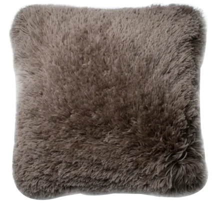 Bed skirts for beds with a non - standard frameFurry Shag Pillow - Taupe