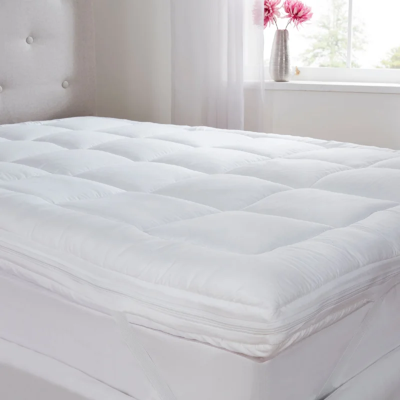 Gel - infused memory foam mattresses for cooler sleepDual Layer Mattress Topper