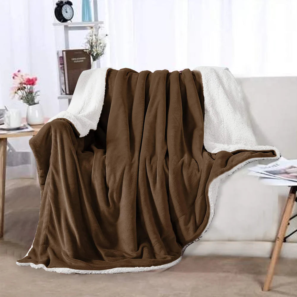 Alpaca wool blankets for a hypoallergenic and warm optionExclusive Sherpa Double Blanket NCS #113