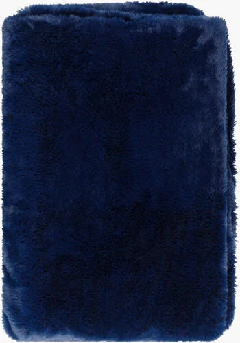 Bed skirts for beds with a leather - upholstered frameFur Throw - Navy