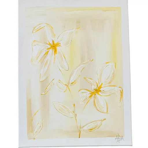 Bed skirts for beds with a metal frameGolden Blooms #1- 18" x 24"