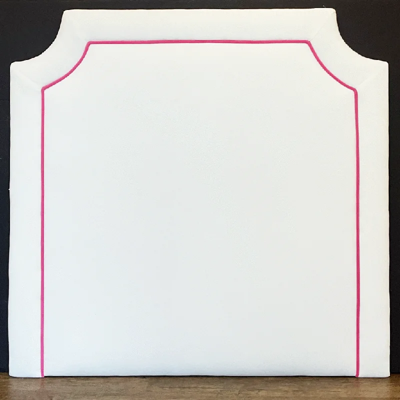 Bed skirts for beds with a slatted frameHeadboard - Bella White with Bella Hot Pink Piping