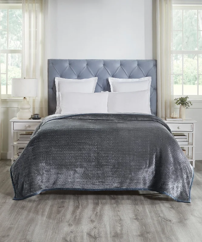 King - size blankets to cover large beds comfortablyHome Essentials Style Me Jacquard Double Blanket, 290GSM, Charcoal