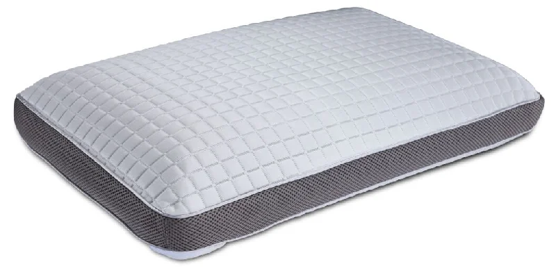 Gel - infused memory foam mattresses for cooler sleepL2 Platinum Charcoal Bamboo Pillow