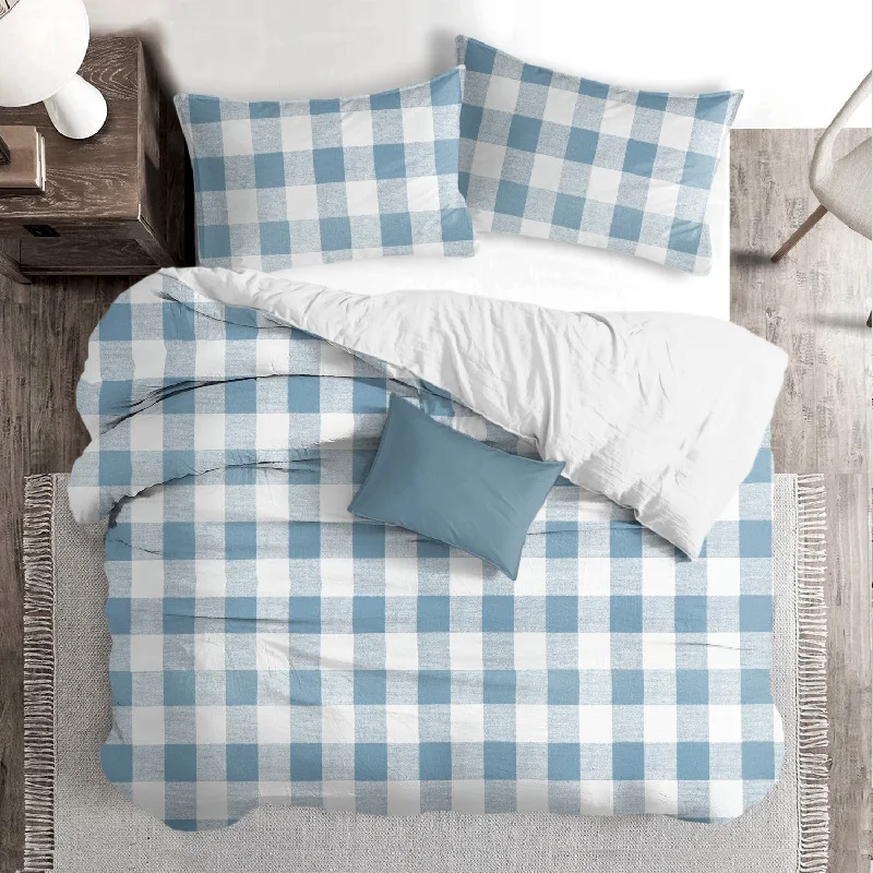 Dry - clean - only duvet covers with high - end materials and delicate designsLumberjack Check Cashmere/White Queen Sham