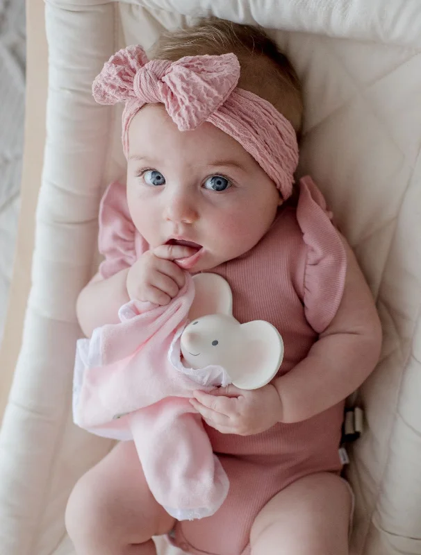 Cotton - filled comforters for a breathable and natural sleep experienceTikiri Meiya the Mouse Snuggly Teether & Comforter