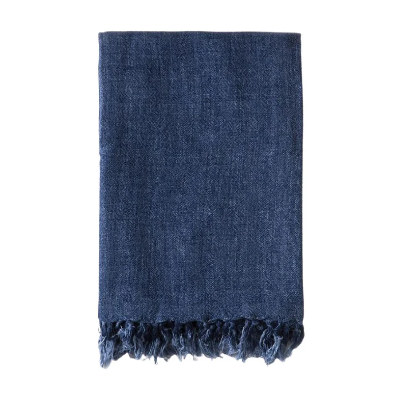 King - size blankets to cover large beds comfortablyMontauk Blanket by Pom Pom at Home, Indigo