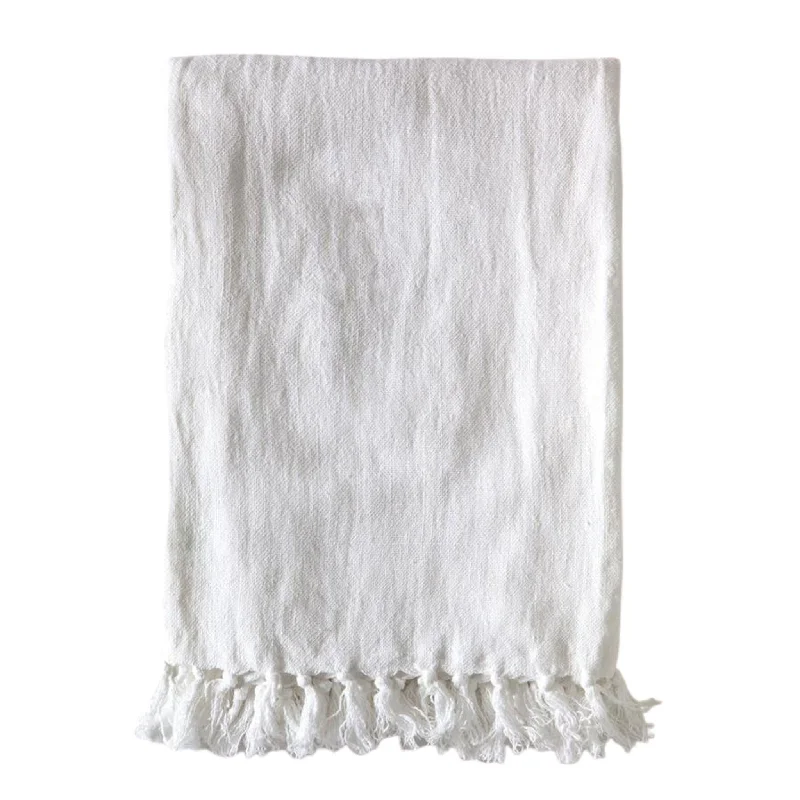 Mohair blankets with a unique sheen and softnessMontauk Blanket by Pom Pom at Home, Pure White