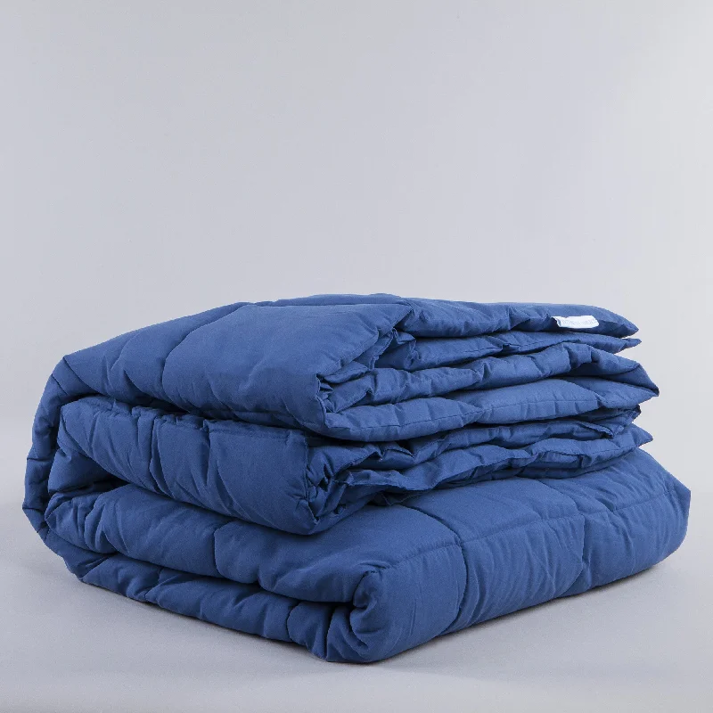 Duck down comforters with a softer feel and good warmth retentionNautical Blue Peachy Down Alternative Comforter