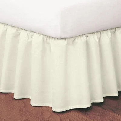 Bed skirts for adjustable - height bedsNew - BrylaneHome Magic Ruffle Bedskirt - Twin, White