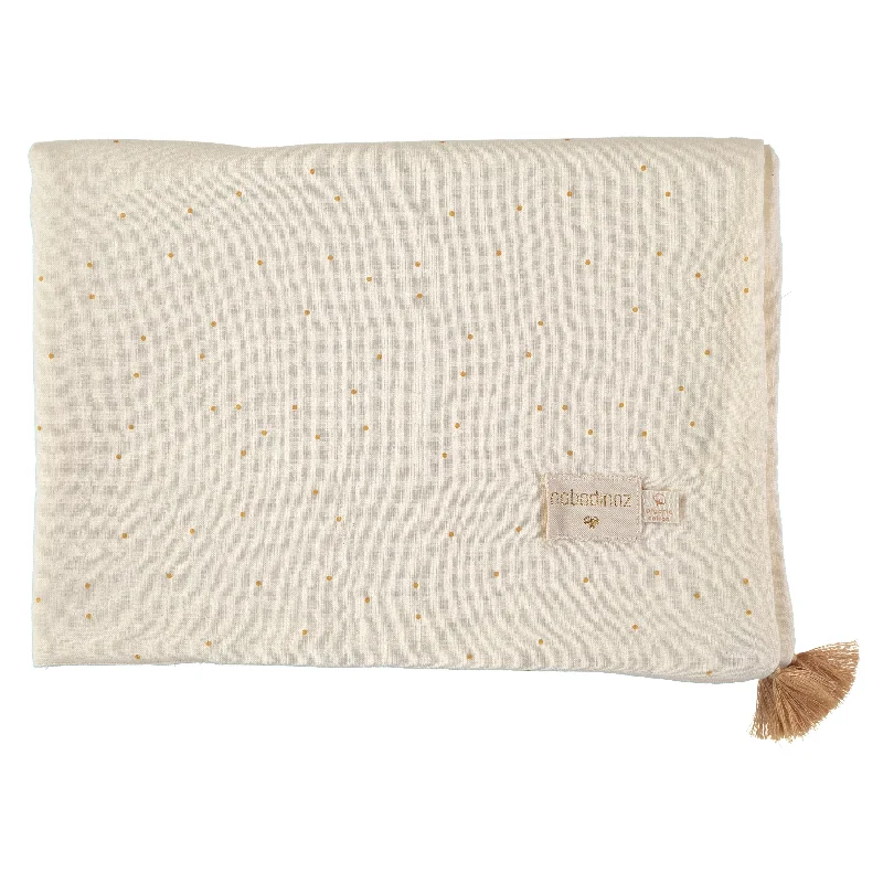 Cashmere blankets for ultimate softness and luxurynobodinoz Treasure Summer Blanket Honey Sweet Dots Natural