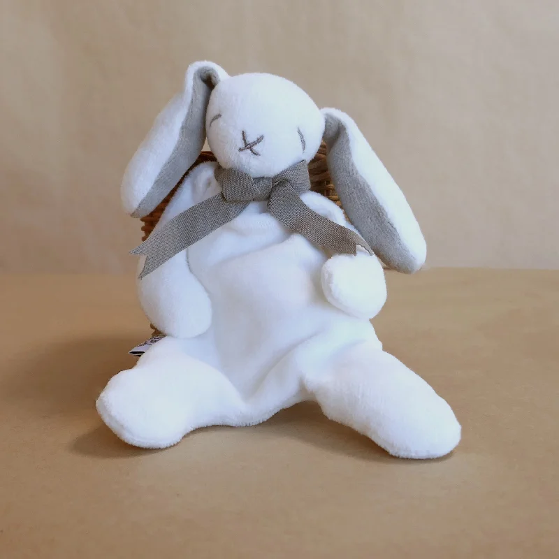 Synthetic - filled comforters like polyester for affordability and hypoallergenic propertiesGrey Mini Bunny Comforter Toy - Organic Cotton - Baby Gift Unboxed - 20cm