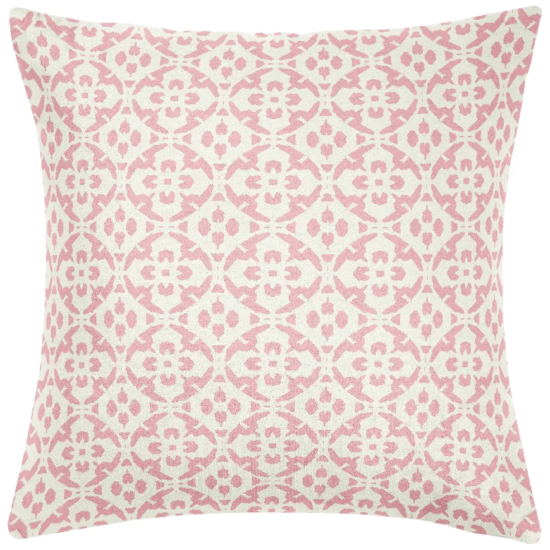 Boho - style duvet covers with vibrant colors and ethnic patternsPorto Tiles Blush 26x26 Pillow