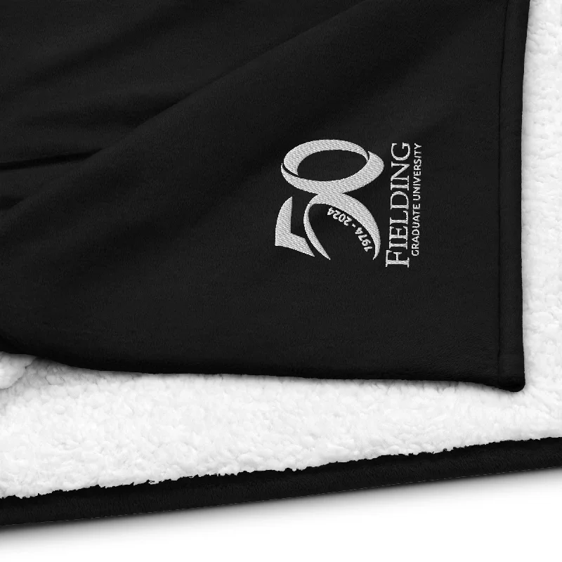 King - size blankets to cover large beds comfortablyPremium Sherpa Blanket | 50th Anniversary Logo