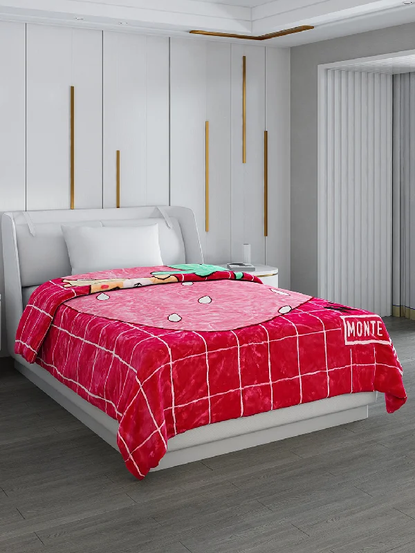 Silk blankets with a smooth and elegant touchPrinted Single Bed Blanket for Mild Winter -2 Ply