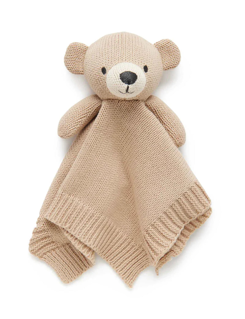 Latex - filled comforters with a bouncy texture and good supportPurebaby Knitted Bear Comforter