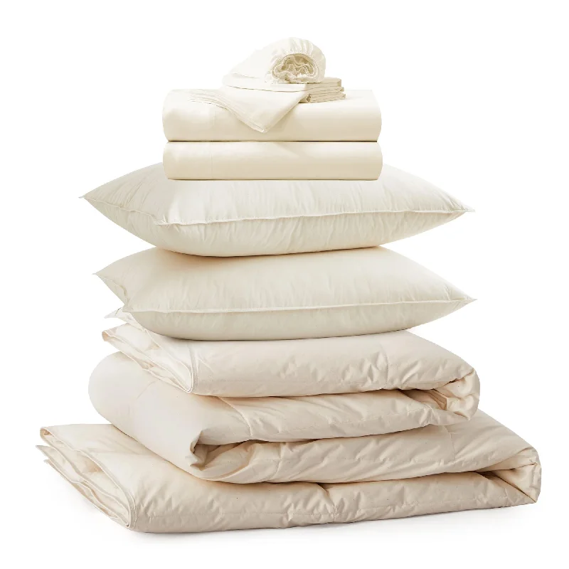 Down - filled comforters for supreme warmth and lightnessPuredown Organic Bundle