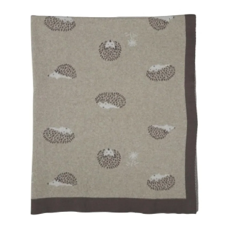 Silk blankets with a smooth and elegant touchQuax Knitted Blanket - Hedgehog - 80x100cm