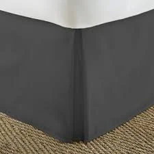 Bed skirts for beds with a solid - panel frameQueen Bed Skirt Solid Gray 1000TC Egyptian Cotton 1-PC