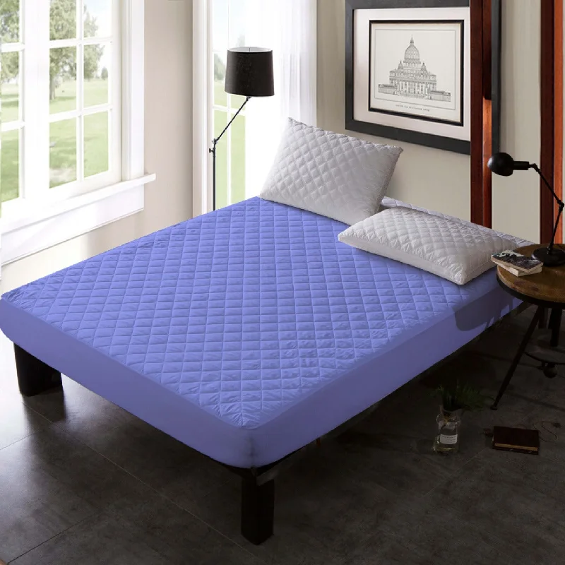 Bamboo - charcoal infused mattresses for odor absorptionQuilted Waterproof Mattress Protector-Aqua Blue