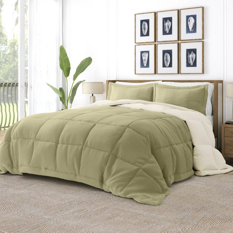 Full - size comforters suitable for full - sized beds in guest rooms or small bedroomsReversible Down-Alternative Comforter Set All Season Ultra Soft Microfiber Bedding