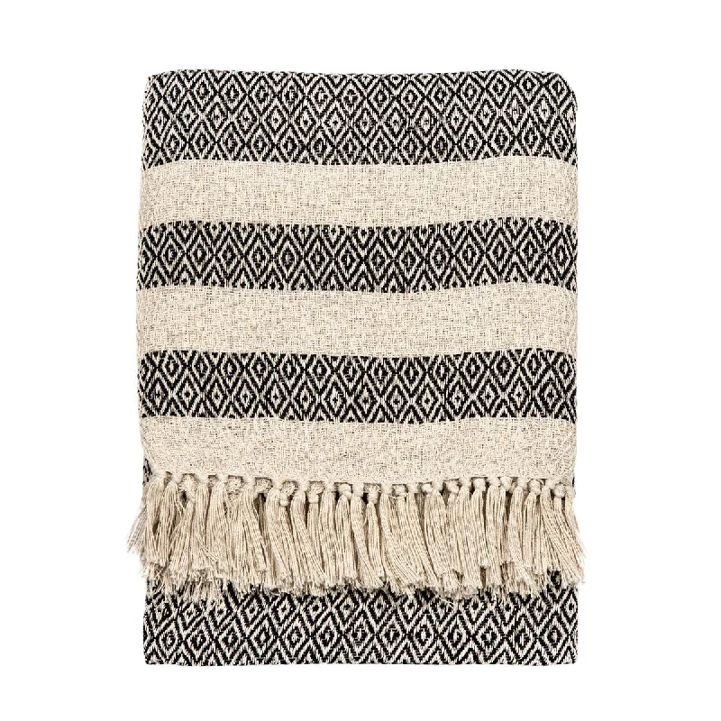 Recycled polyester blankets for an eco - conscious optionRJB Stone Scandi Boho Blanket Throw