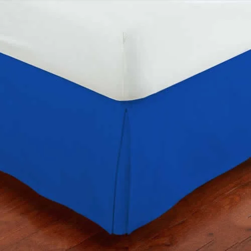 Bed skirts for beds with a fabric - covered frame32 Inch Drop Bed Skirt Royal Blue Egyptian Cotton 1000TC