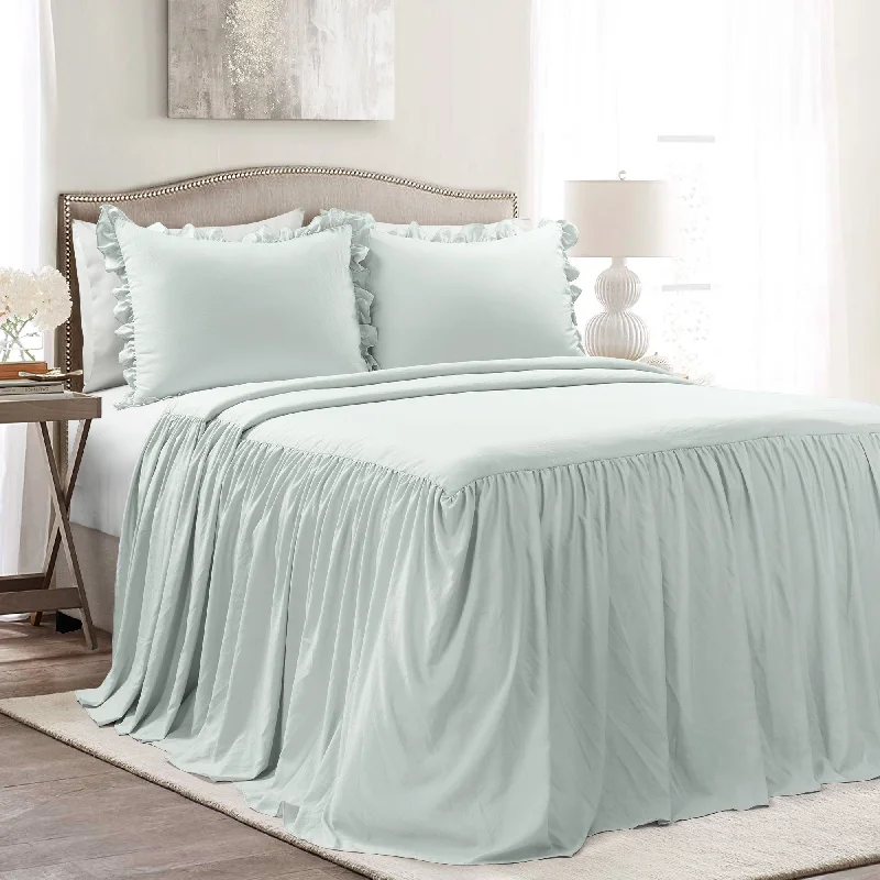 Down - filled comforters for supreme warmth and lightnessRuffle Skirt Bedspread 3Pc Set