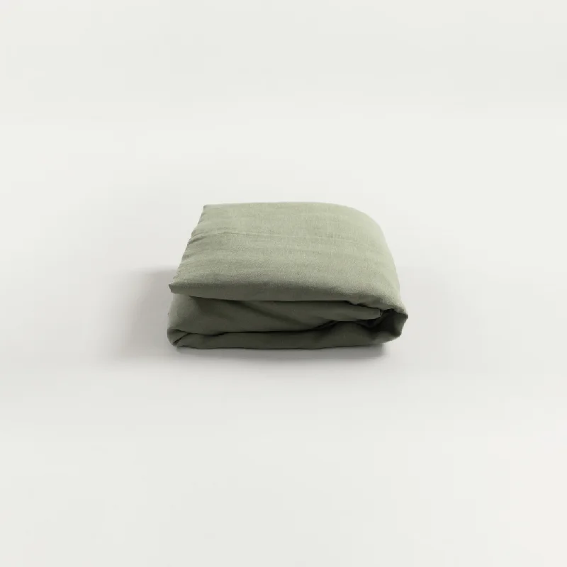 Queen - size duvet covers for standard queen - sized mattressesSage Linen Duvet Cover