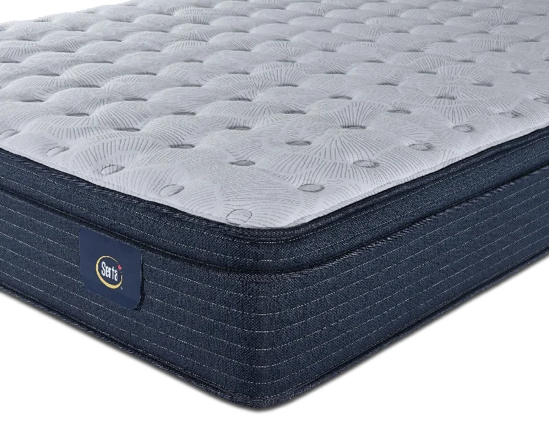 Gel - infused memory foam mattresses for cooler sleepSerta Prosper Firm Euro Top Full Mattress