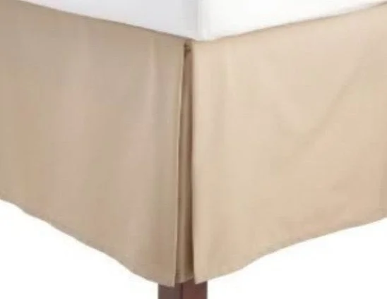 Bed skirts for beds with a canopy frameBed Skirt 17 Inch Drop Beige Egyptian Cotton 1000TC