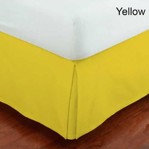 Bed skirts for adjustable - height beds23" Inches Drop Bed Skirt Solid Yellow Egyptian Cotton 1000TC