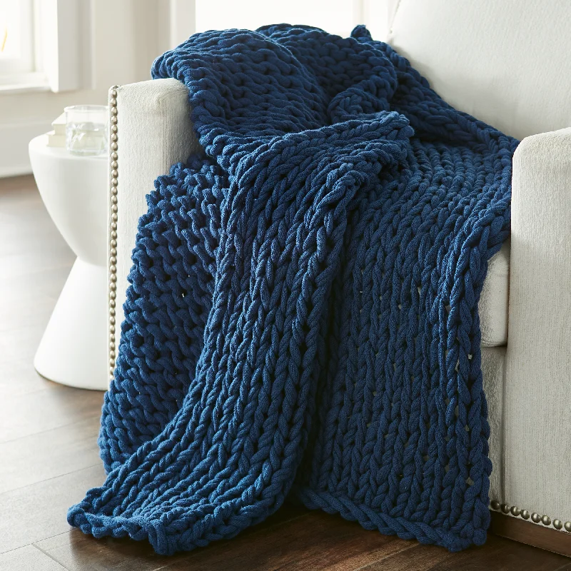 Rayon from bamboo blankets for a silky and breathable feelThe Galaxy Throw | Azure