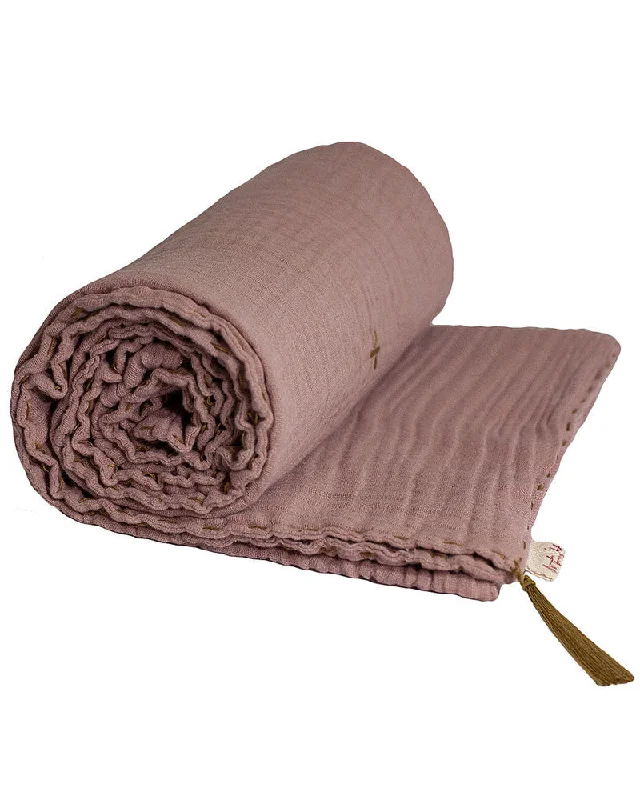 Queen - size blankets for standard - sized bedsNumero 74 Summer Blanket Dusty Pink